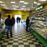 Shopping at a Russian supermarket in Moscow