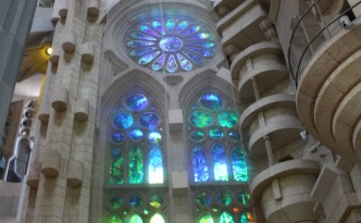 stained glass window sagrada familia