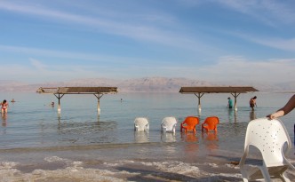 swimming in the Dead Sea