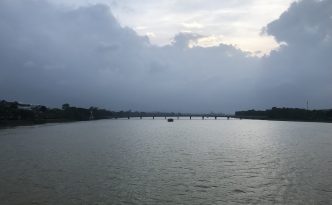 perfume river view from truong tien bridge hue