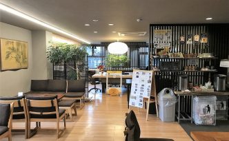 kaeda guesthouse lobby kyoto