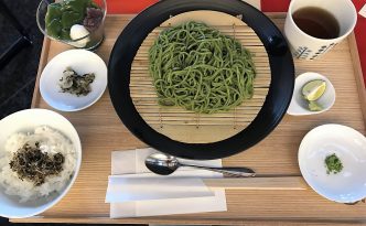 Nakamura Tokichi in Uji Japan green tea soba set