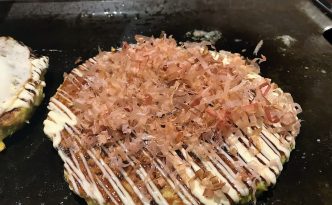 Yukari in Osaka for Okonomiyaki