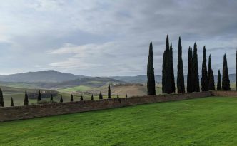 cellar door of Altesino in Montalcino Tuscany